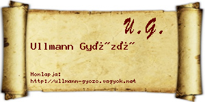 Ullmann Győző névjegykártya